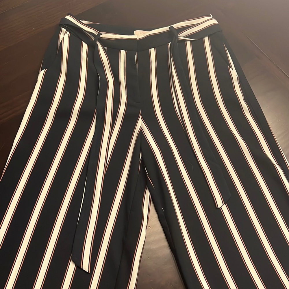 Loft Striped Capris